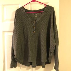 American Eagle Waffle Knit soft & sexy plush top